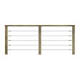 DECKLINEA - Kit Garde-corps Bois 2,3m JERSEY - Rampes Recoupables - Traité Autoclave - Montage Facile - Garantie 10 ans - vignette