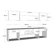 CONCEPT USINE - Meuble TV avec cheminée LED 180cm aspect bois PYRO - vignette