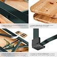 TECTAKE - Ensemble table et bancs bois de sapin pliable pour 8 personnes en marron et acier stable - vignette