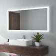 EMKE - EMKE Miroir lumineux salle de bain 120x60cm, Miroir LED avec Interrupteur à bouton, Anti-buée, Miroir avec éclairage lumière Blanche Froide/Chaude - vignette