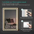 EMKE - EMKE Miroir lumineux salle de bain 120x60cm, Miroir LED avec Interrupteur à bouton, Anti-buée, Miroir avec éclairage lumière Blanche Froide/Chaude - vignette