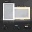 EMKE - EMKE Miroir lumineux salle de bain 120x60cm, Miroir LED avec Interrupteur à bouton, Anti-buée, Miroir avec éclairage lumière Blanche Froide/Chaude - vignette