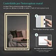 EMKE - EMKE Miroir lumineux salle de bain 100x60cm, Miroir LED avec Interrupteur à bouton, Anti-buée, Miroir avec éclairage lumière Blanche Froide/Chaude - vignette