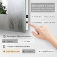 EMKE - EMKE Miroir lumineux salle de bain 60x50cm, Miroir LED avec Interrupteur à bouton, Anti-buée, Miroir avec éclairage lumière Blanche Froide/Chaude - vignette