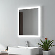 EMKE - EMKE Miroir lumineux salle de bain 60x50cm, Miroir LED avec Interrupteur à bouton, Anti-buée, Miroir avec éclairage lumière Blanche Froide/Chaude - vignette