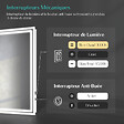 EMKE - EMKE Miroir lumineux salle de bain 60x50cm, Miroir LED avec Interrupteur à bouton, Anti-buée, Miroir avec éclairage lumière Blanche Froide/Chaude - vignette