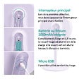EMKE - EMKE LED Miroir de Maquillage Rond avec Interrupteur Tactile Dimmable 3 Couleurs claires, grossissement 1/3x, Violet - vignette