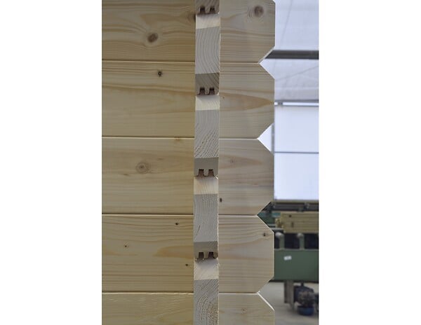 ALTANKA - Abri de jardin en bois - 6x5 m + terrasse avec balustrade et avant-toit en bois - 42 m2 - DOM747+DOM553+DOM555+POD04 - large