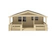 ALTANKA - Abri de jardin en bois - 6x5 m + terrasse avec balustrade et avant-toit en bois - 42 m2 - DOM747+DOM553+DOM555+POD04 - vignette