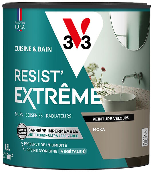 V33 - Cuisine et bain Resist' extrême moka velours 0,5L - large
