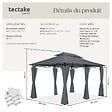 TECTAKE - Tonnelle Emine 4 x 3 m gris anthracite - vignette