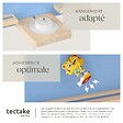 TECTAKE - Étagère murale MyLittleStory Cloud peut contenir jusqu'à 28 Tonies bleu - vignette