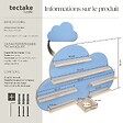TECTAKE - Étagère murale MyLittleStory Cloud peut contenir jusqu'à 28 Tonies bleu - vignette