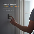 EMKE - EMKE Miroir lumineux salle de bain 70x50cm, Miroir LED avec Interrupteur à bouton, Anti-buée, Miroir avec éclairage lumière Blanche Froide/Chaude - vignette
