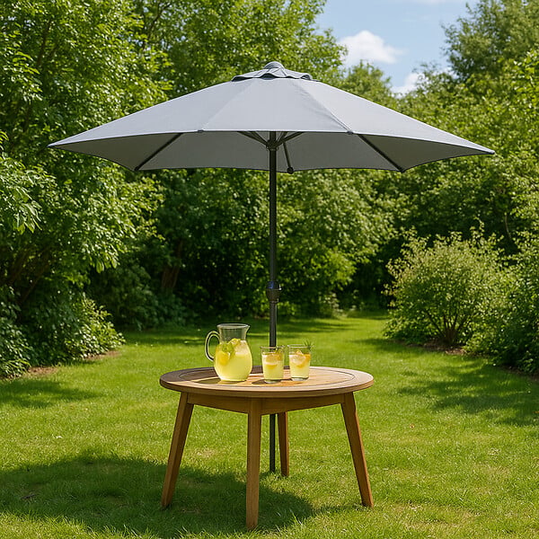 CONCEPT USINE - Parasol  gris  rectangle 2,95 x 2,95 m SPEZIA - large
