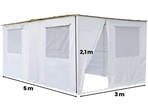HABITAT ET JARDIN - Souccah en Kit "Nina" ajustable De 1x1 m à 3x5 m - Skhah Non inclus - large
