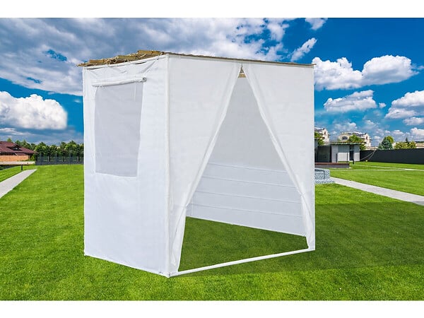 HABITAT ET JARDIN - Souccah en Kit NINA ajustable 2 x 2 avec 1 Rouleau de bambou et 2 tasseaux de bois - large