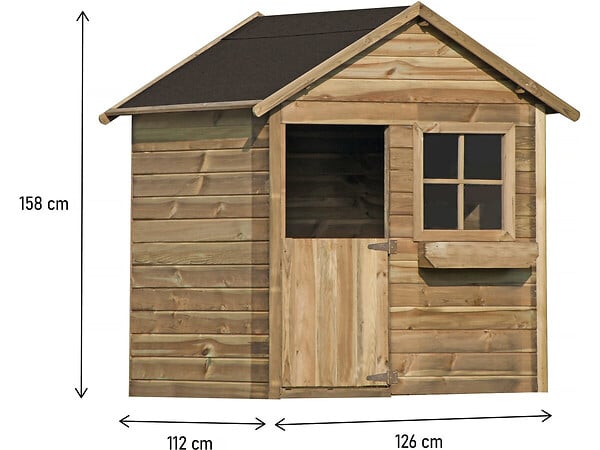 HABITAT ET JARDIN - Maisonnette "Coccinelle" - 126 x 112 x 158 - Bois - large