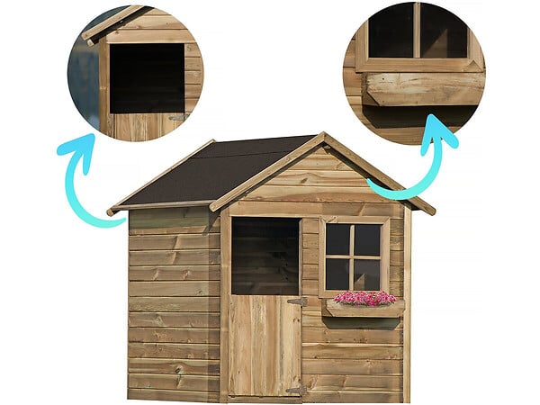 HABITAT ET JARDIN - Maisonnette "Coccinelle" - 126 x 112 x 158 - Bois - large