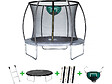 HABITAT ET JARDIN - Trampoline avec filet intérieur "jumper" - Ø 4,60 m - Gris - vignette