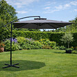 CONCEPT USINE - Parasol  gris déporté carré 3 x 3 m CAPRI - vignette