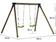HABITAT ET JARDIN - Portique bois "Eden" - Avec 2 balançoires. - vignette