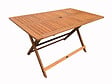 HABITAT ET JARDIN - Table pliante bois exotique "Hong Kong" - Maple - 135 x 80 cm - Marron clair - vignette
