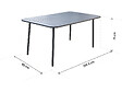 HABITAT ET JARDIN - Table jardin en métal "Bilbao" - 150 x 90 x 71 cm - Gris - vignette
