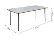 HABITAT ET JARDIN - Table jardin en métal "Bilbao" - 180 x 90 x 71 cm - Taupe - vignette