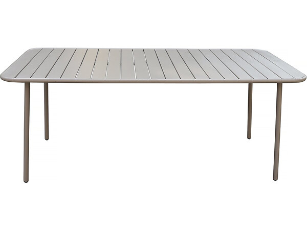 HABITAT ET JARDIN - Table jardin en métal "Bilbao" - 180 x 90 x 71 cm - Taupe - large