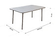 HABITAT ET JARDIN - Table jardin en métal "Bilbao" - 150 x 90 x 71 cm - Taupe - vignette