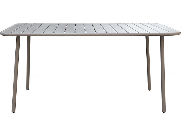 HABITAT ET JARDIN - Table jardin en métal "Bilbao" - 150 x 90 x 71 cm - Taupe - large