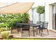 HABITAT ET JARDIN - Table jardin en métal "Bilbao" - 180 x 90 x 71 cm - Gris - vignette