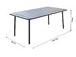 HABITAT ET JARDIN - Table jardin en métal "Bilbao" - 180 x 90 x 71 cm - Gris - vignette
