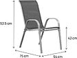 HABITAT ET JARDIN - Fauteuil jardin Textilène "Cordoba" - Phoenix - Gris foncé - Lot de 2 - vignette