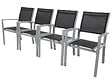 HABITAT ET JARDIN - Fauteuil jardin Alu/Textilène "Tropic" - Phoenix - Noir - Lot de 2 - vignette
