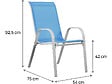 HABITAT ET JARDIN - Fauteuil jardin Textilène "Cordoba" - Phoenix - Bleu - Lot de 2 - vignette