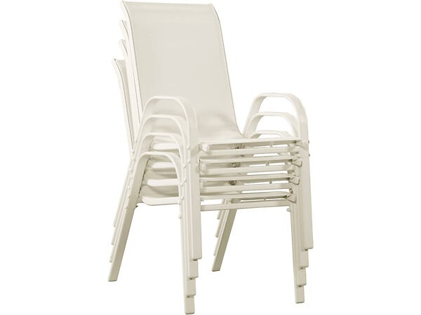 HABITAT ET JARDIN - Fauteuil jardin Textilène "Cordoba" - Phoenix - Écru - Lot de 4 - large