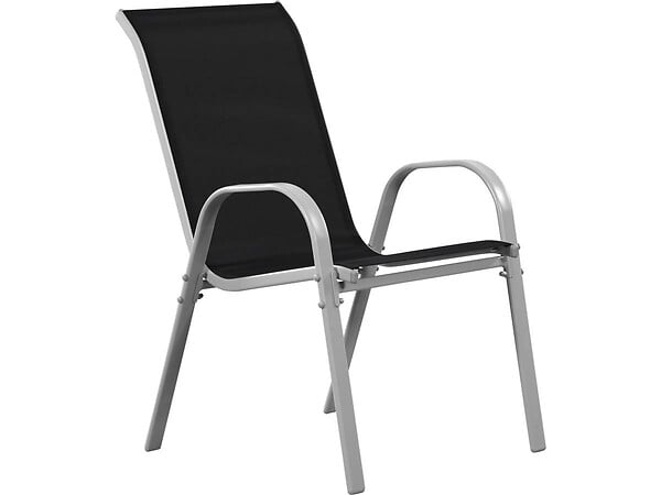 HABITAT ET JARDIN - Fauteuil jardin Textilène "Cordoba" - Phoenix - Noir - Lot de 4 - large