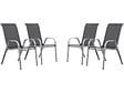 HABITAT ET JARDIN - Fauteuil jardin Textilène "Cordoba" - Phoenix - Gris foncé/Argenté - Lot de 4 - vignette