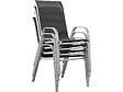 HABITAT ET JARDIN - Fauteuil jardin Textilène "Cordoba" - Phoenix - Gris foncé/Argenté - Lot de 4 - vignette