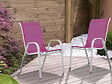 HABITAT ET JARDIN - Fauteuil jardin Textilène "Cordoba" - Phoenix - Rose - Lot de 2 - vignette