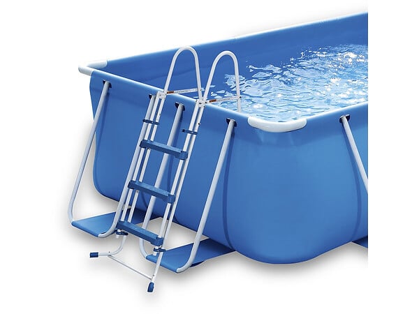 HABITAT ET JARDIN - Piscine tubulaire rectangle- LUDO 1 - 4 x 2 x 1 m - Filtration à cartouche - large