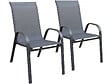 HABITAT ET JARDIN - Fauteuil jardin textilène "Cordoba" - Phoenix - Lot de 2 - Anthracite - vignette