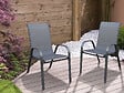 HABITAT ET JARDIN - Fauteuil jardin textilène "Cordoba" - Phoenix - Lot de 2 - Anthracite - vignette