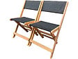 HABITAT ET JARDIN - Chaise pliante en bois exotique "Seoul" - Maple - Noir - Lot de 2 - vignette