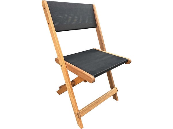 HABITAT ET JARDIN - Chaise pliante en bois exotique "Seoul" - Maple - Noir - Lot de 2 - large