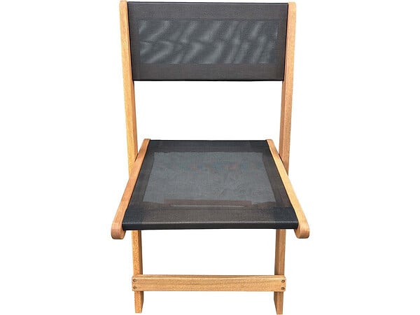 HABITAT ET JARDIN - Chaise pliante en bois exotique "Seoul" - Maple - Noir - Lot de 2 - large