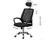 HABITAT ET JARDIN - Chaise de bureau ergonomique réglable en hauteur avec appuie tête "Sébastien" - Noir - vignette
