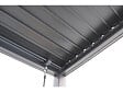 HABITAT ET JARDIN - Pergola bioclimatique toit 2 pans "Victoria" en aluminium et métal- 3,5 x 4 m - Gris - vignette